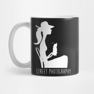 Street photography silhouette Mug